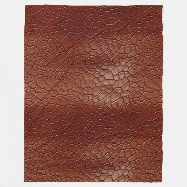 Couverture Polaire Animal Brown en cuir de l'Ouest (Devant)