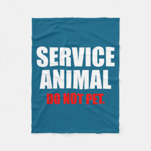 Couverture Polaire Animal de service Ne pas caresser Drôle d'amateur 