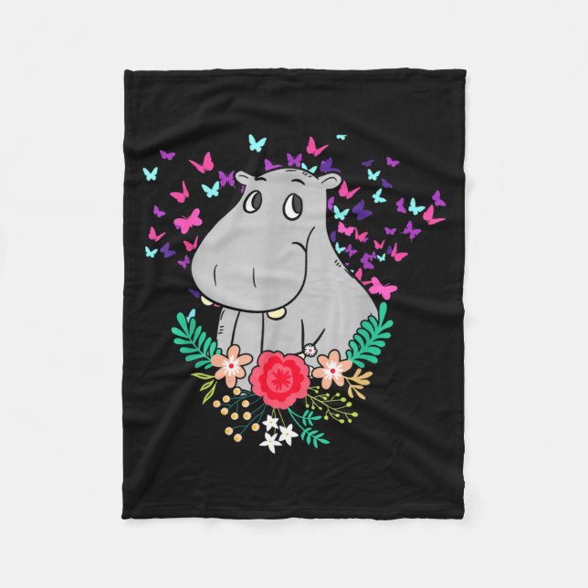 Couverture Polaire Animal Lover Butterfly Valentines Day Gift Flowers (Devant)