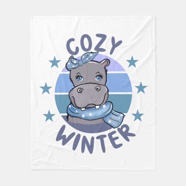 Couverture Polaire Animal mignon hiver cosy (Devant)