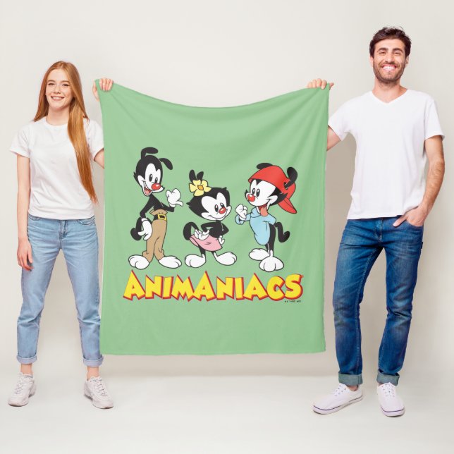 Couverture Polaire Animaniacs | Yakko, Dot et Wakko debout (En situation)