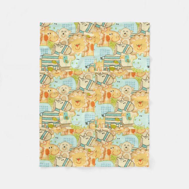 Couverture Polaire Animaux de bébé (Devant)