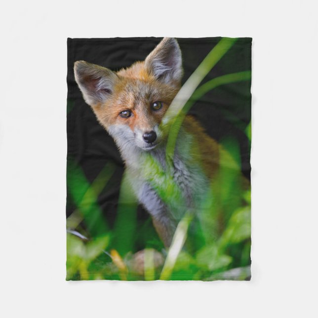 Couverture Polaire Animaux de bébés cutest | Baby Red Fox (Devant)
