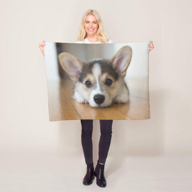 Couverture Polaire Animaux de bébés cutest | Corgi Puppy (En situation)