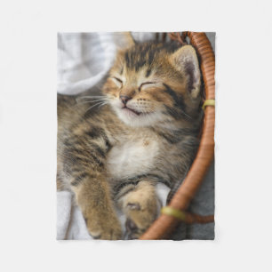 Couverture Polaire Animaux de bébés cutest Cute Tabby Chat Dormir