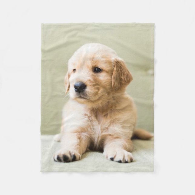Couverture Polaire Animaux de bébés cutest | Golden Retriever Puppy (Devant)