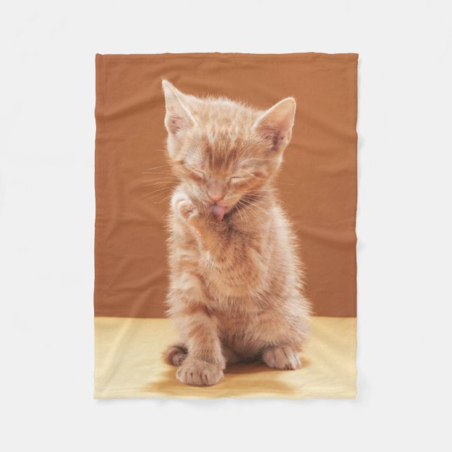 Couverture Polaire Animaux de bébés cutest | Orange Tabby Kitten (Devant)