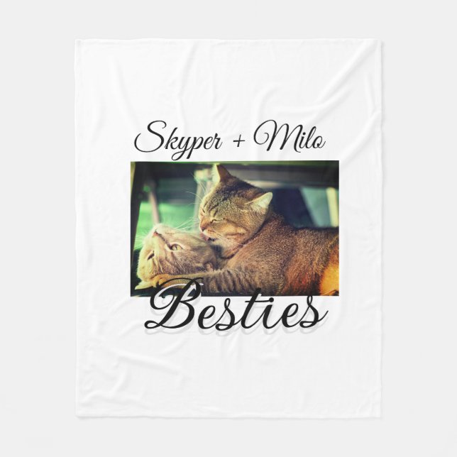 Couverture Polaire Animaux de compagnie amis besties ajouter nom anim (Devant)