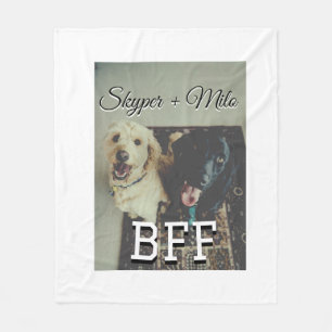 Couverture Polaire Animaux de compagnie amis besties ajouter nom anim