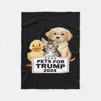 Couverture Polaire Animaux de compagnie pour Trump Funny Vote Preside