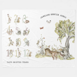 Couverture Polaire Animaux forestiers des bois   Jalon bébé