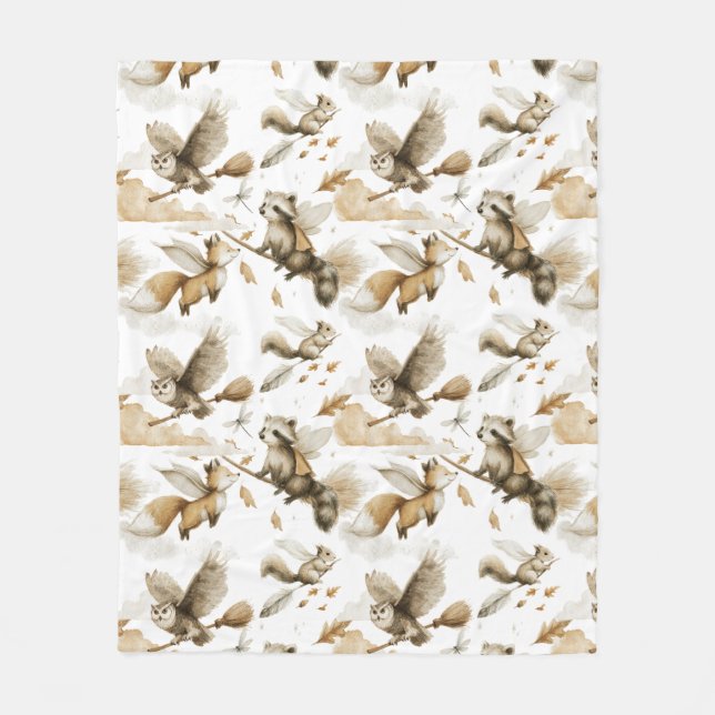 Couverture Polaire Animaux volants lunaires (Devant)