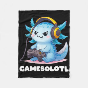 Couverture Polaire Anime Gamesolotl Axolotl Garçons 10-12 Gamer Enfan