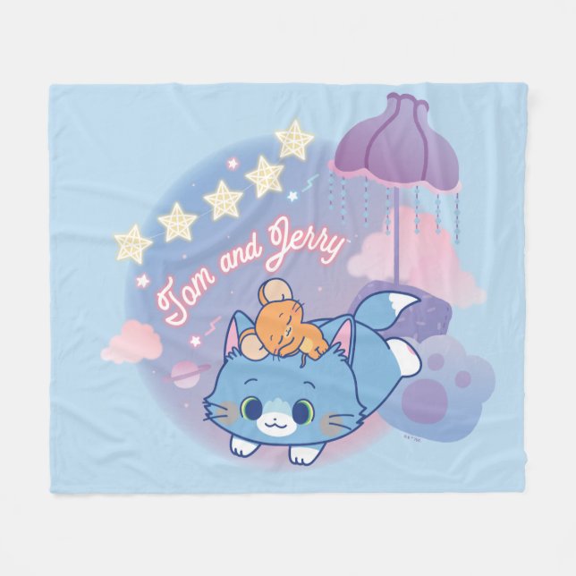 Couverture Polaire Anime Tom et Jerry Dreamy Nights (Devant (Horizontal))