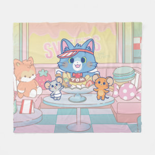 Couverture Polaire Anime Tom, Jerry et Tuffy Dessert Parlor