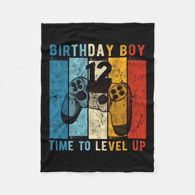 Couverture Polaire Année Anniversaire Garçon 12 Temps Pour Niveau Jus (Devant)