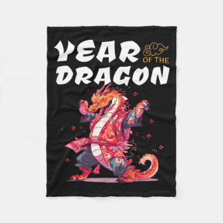 Couverture Polaire Année du Dragon Drôles de Dragons Signe du zodiaqu
