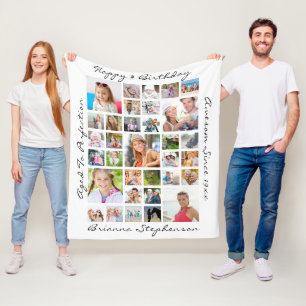 Couverture Polaire Anniversaire 33 Photos Collage Sayings Personnalis