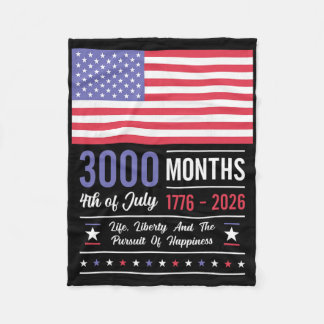 Couverture Polaire Anniversaire Amérique États-Unis 3000 Mois 250 Ans