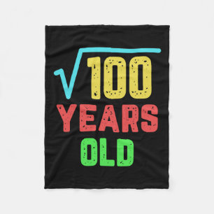 Couverture Polaire Anniversaire Cadeau Carré Racine De 100 10 Ans