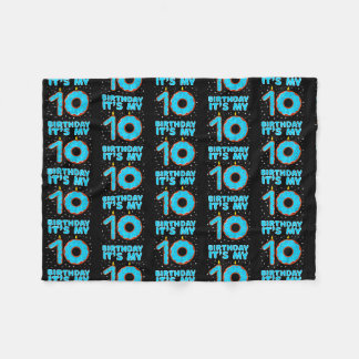 Couverture Polaire Anniversaire de enfant 10 ans 10e anniversaire fil