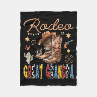 Couverture Polaire Anniversaire de Grand-Père Rodeo Cowboy Occidental