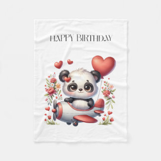 Couverture Polaire Anniversaire de Panda Pilote