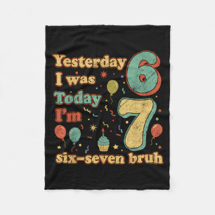 Couverture Polaire Anniversaire Drôle de Sept Ans Six Sept Bruh Meme