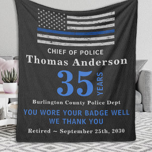 Couverture Polaire Anniversaire du cadeau de retraite de la police Li