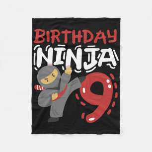 Couverture Polaire Anniversaire Ninja 9 Anniversaires Karaté Enfants
