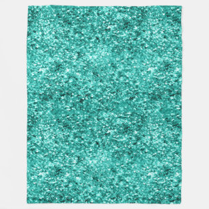 Couverture Polaire Anniversaire Paillettes Vert Emeraude