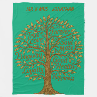 Couverture Polaire Anniversary Tree