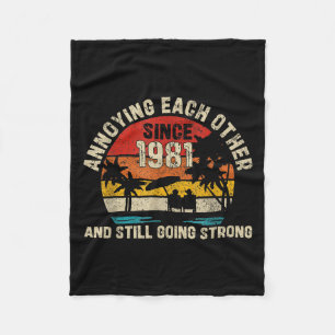 Couverture Polaire Annoying Together depuis 1981 44th Mariage Annive