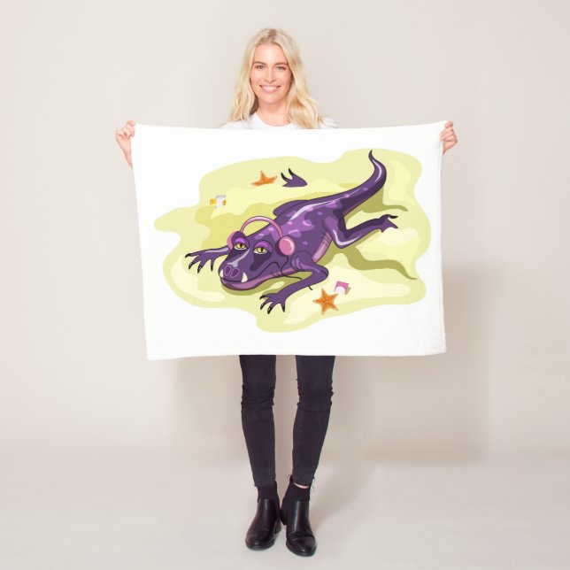 Couverture Polaire Anteosaurus Bain De Soleil Avec Casque. (En situation)