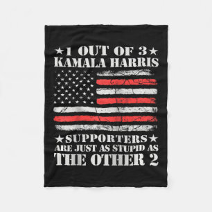 Couverture Polaire Anti Kamala Harris Stupide plaisanterie Drapeau Am