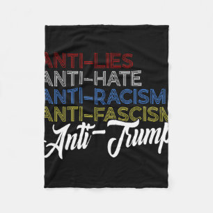 Couverture Polaire Anti Mensonge Anti Haine Anti-Racisme Anti-Fascism