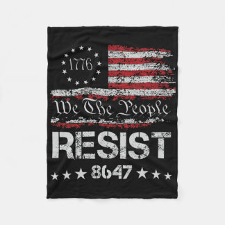 Couverture Polaire Anti Trump 8647 Résister Impeach Trump Impeach 47 