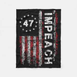 Couverture Polaire Anti Trump Impeach 47 Trump 47e Président Drapeau