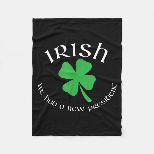 Couverture Polaire Anti Trump Irish New President Funny St. Patrick's (Devant)