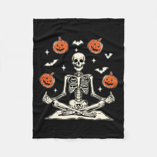 Couverture Polaire Anti Trump Skeleton Halloween Long Sleeve  (Devant)