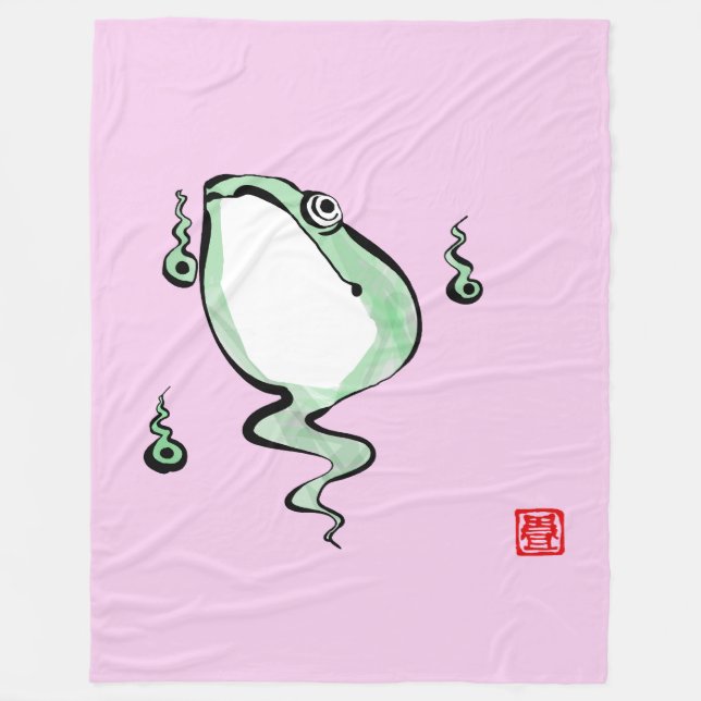 Couverture Polaire Antique Origine Histoire Grumpy Frog Japonais Toad (Devant)