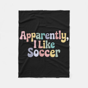 Couverture Polaire Apparemment j'aime joueur de football rétro groovy