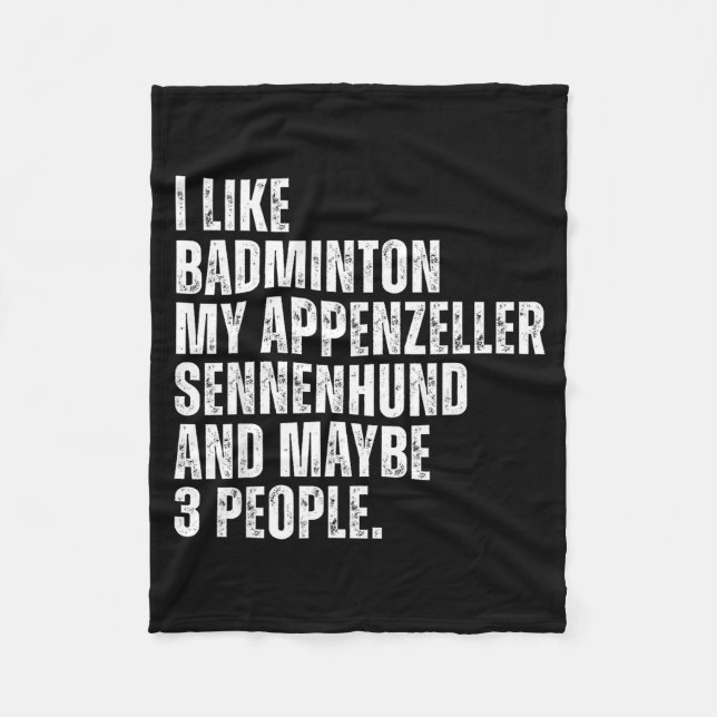 Couverture Polaire Appenzeller Sennenhund Dog Owner Badminton Lover F (Devant)