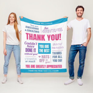 Couverture Polaire Appréciation du Merci rose