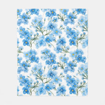 Aquarelle Bleu Oubliez-moi pas Motif Fleur