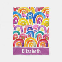 Aquarelle boho arc-en-ciel enfants personnalisés