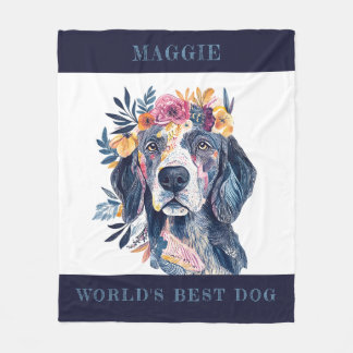 Couverture Polaire Aquarelle Boho Floral World de la meilleure peintu