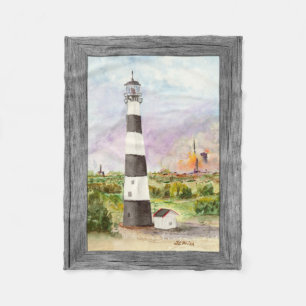 Couverture Polaire Aquarelle de lancement de Rocket de phare de Cap