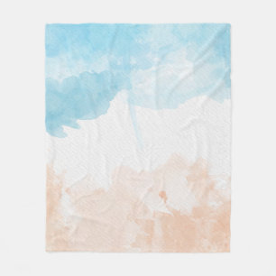Couverture Polaire Aquarelle de plage