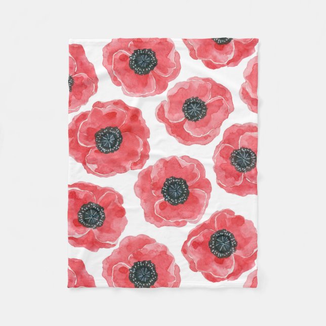 Couverture Polaire Aquarelle des papillons (Devant)